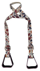 Showman Heavy Duty Nylon Adjustable Buddy Stirrups w/ Cow Print Showman Heavy Duty Nylon Adjustable Buddy Stirrups w/ Cow Print