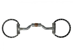 Showman Stainless Steel D-Ring Bit w/ Low Port Mouth & Copper Roller Center Showman Stainless Steel D-Ring Bit w/ Low Port Mouth & Copper Roller Center