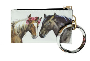 2 Horse Illustration Print Wristlet 2 Horse Illustration Print Wristlet