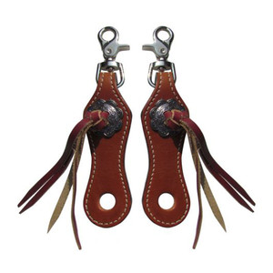 Showman Scalloped Leather Slobber Straps Showman Scalloped Leather Slobber Straps