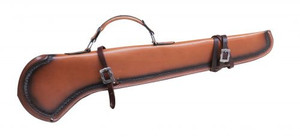 Showman 34" Smooth Leather Gun Scabbard w/ Scalloped Trim