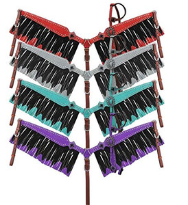 Showman Glitter Overlay Headstall & Breast Collar Set w/ Crystal Rhinestones & Fringe