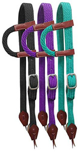 Showman Nylon Single Ear Headstall w/ Leather Accents  Showman Nylon Single Ear Headstall w/ Leather Accents