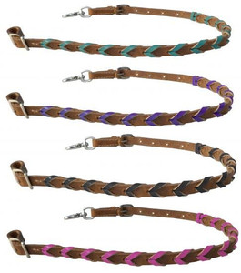 Showman Argentina Cow Leather Wither Strap w/ Color Braided Leather Accent