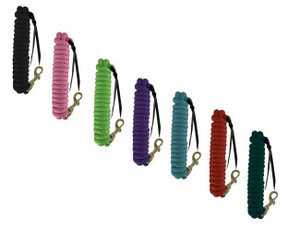 Showman 14' Nylon Pro Braid Training Lead w/ Brass Snap & Leather Popper Showman 14' Nylon Pro Braid Training Lead w/ Brass Snap & Leather Popper