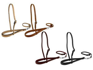Showman Argentina Cow Leather Adjustable Noseband Tie Down w/ Strap 
