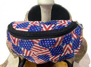 Showman American Flag Insulated Nylon Saddle Pouch Showman American Flag Insulated Nylon Saddle Pouch