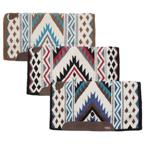 Showman 36" x 34" Navajo Design Woven Wool Saddle Pad w/ Memory Felt Bottom Showman 36" x 34" Navajo Design Woven Wool Saddle Pad w/ Memory Felt Bottom