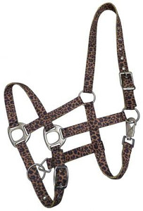 Showman Nylon Halter w/ Cheetah Design Showman Nylon Halter w/ Cheetah Design