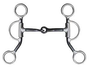 Showman Stainless Steel Swivel Snaffle Bit w/ 5" Broken Sweet Iron Mouth Showman Stainless Steel Swivel Snaffle Bit w/ 5" Broken Sweet Iron Mouth