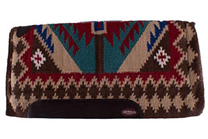 Showman 36" x 34" x 1" Navajo Design Woven Wool Saddle Pad w/ Memory Felt Bottom Showman 36" x 34" x 1" Navajo Design Woven Wool Saddle Pad w/ Memory Felt Bottom