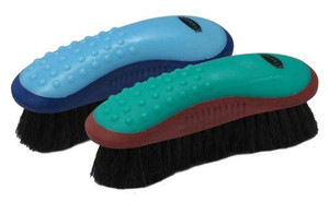 Showman Extra Soft Horse Hair Finishing Brush w/ Grip Dot Handle Showman Extra Soft Horse Hair Finishing Brush w/ Grip Dot Handle