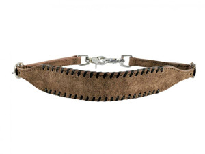 Showman Roughout Chocolate Leather Wither Strap w/ Black Rawhide Lacing Showman Roughout Chocolate Leather Wither Strap w/ Black Rawhide Lacing