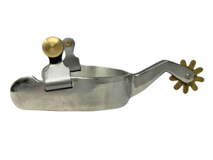 Showman Men's Smooth Stainless Steel Western Spurs Showman Men's Smooth Stainless Steel Western Spurs
