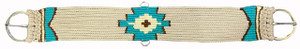Showman Cream Wool Blend Multi-Strand String Girth w/Southwest Design Showman Cream Wool Blend Multi-Strand String Girth w/Southwest Design