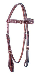 Showman Rawhide Braided Leather Browband Headstall w/ Crystal Rhinestone Studs & Reins Showman Rawhide Braided Leather Browband Headstall w/ Crystal Rhinestone Studs & Reins