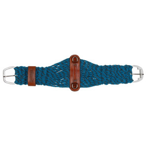 Showman Blue Mohair Double Weave String Roper Girth Showman Blue Mohair Double Weave String Roper Girth