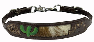 Showman Leather Wither Strap w/ Hair-On Cowhide & Cactus Showman Leather Wither Strap w/ Hair-On Cowhide & Cactus