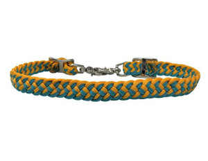 Showman Braided Teal & Orange Nylon Wither Strap Showman Braided Teal & Orange Nylon Wither Strap