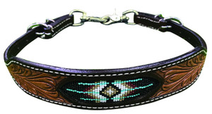 Showman Leather Wither Strap w/ Beaded Southwest Design Inlay