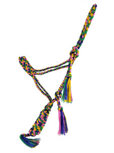Showman Rainbow Woven Nylon Mule Tape Halter w/ Lead Showman Rainbow Woven Nylon Mule Tape Halter w/ Lead