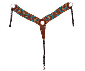 Showman Brown Mohair Wool Multi-Strand Southwest Design Breast Collar Showman Brown Mohair Wool Multi-Strand Southwest Design Breast Collar