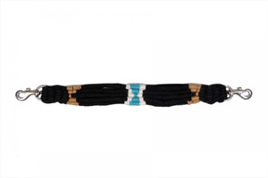 Showman Black Mohair Wool Multi-Strand Southwest Design Wither Strap Showman Black Mohair Wool Multi-Strand Southwest Design Wither Strap