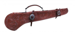 Showman 34" Floral Tooled Gun Scabbard w/ Engraved Buckles Showman 34" Floral Tooled Gun Scabbard w/ Engraved Buckles