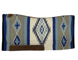 Showman 32" x 34" Navajo Diamond Wool Top Memory Felt Bottom Saddle Pad Showman 32" x 34" Navajo Diamond Wool Top Memory Felt Bottom Saddle Pad
