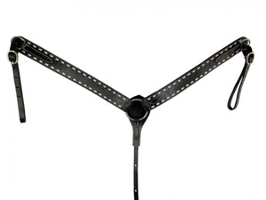 Showman Argentina Cow Leather Buckstitch Breast Collar Showman Argentina Cow Leather Buckstitch Breast Collar