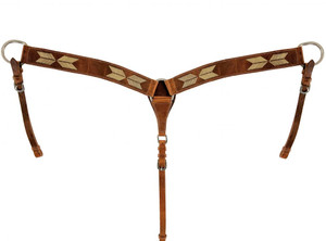 Showman Argentina Cow Leather 2" Breast Collar w/ Rawhide Accents Showman Argentina Cow Leather 2" Breast Collar w/ Rawhide Accents