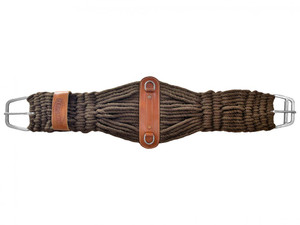 Showman Brown Cotton Blend Double Weave String Roper Girth Showman Brown Cotton Blend Double Weave String Roper Girth