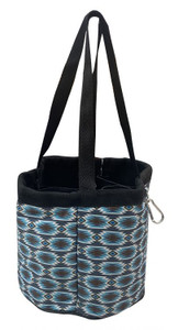Showman Blue Aztec Print Nylon Grooming Tote Showman Blue Aztec Print Nylon Grooming Tote
