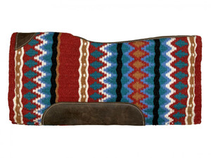 Showman 36" x 34" Navajo Design Wool Top Saddle Pad Showman 36" x 34" Navajo Design Wool Top Saddle Pad