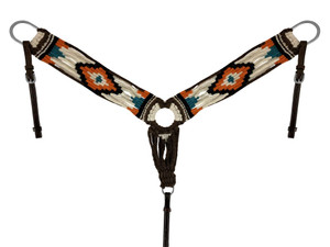 Showman Wool String Breast Collar w/ Navajo Design