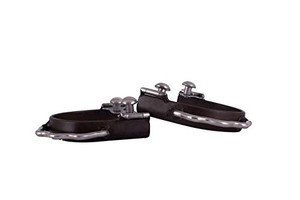 Showman Youth Antique Brown Steel Bumper Spurs w/ Stainless Steel Bumpers