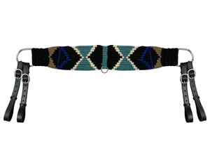 Showman Black Mohair Wool Multi-Strand Southwest Design Tripping Collar Showman Black Mohair Wool Multi-Strand Southwest Design Tripping Collar