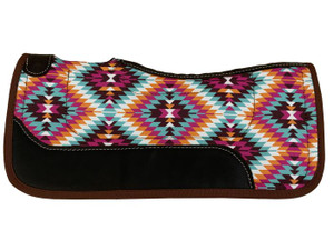 Showman 24" x 24" Pony Nylon Southwest Aztec Print Top Felt Bottom Saddle Pad