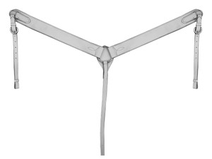 White Leather Breast Collar White Leather Breast Collar