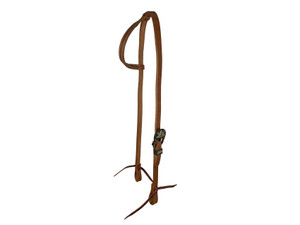 Showman Argentina Cow Leather Single Ear Headstall w/ Flower Overlay Buckle Showman Argentina Cow Leather Single Ear Headstall w/ Flower Overlay Buckle