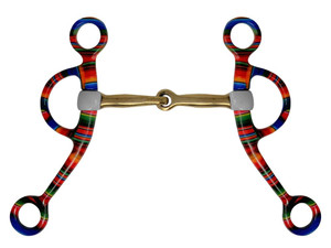 Showman Serape Print Copper Argentine Snaffle Bit Showman Serape Print Copper Argentine Snaffle Bit