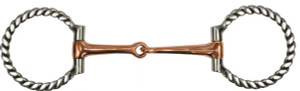 Showman Stainless Steel Show Bit w/ Twisted Ring Cheeks Showman Stainless Steel Show Bit w/ Twisted Ring Cheeks