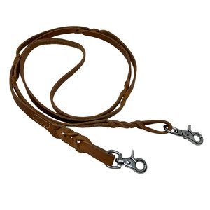Showman Twist Braid Argentina Cow Leather Contest Reins Showman Twist Braid Argentina Cow Leather Contest Reins