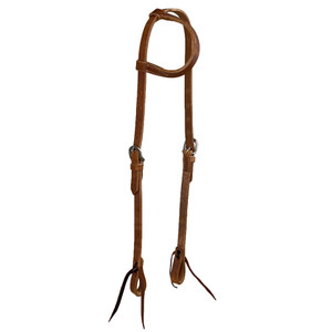 Showman Argentina Cow Leather Single Ear Headstall w/ Tie Ends