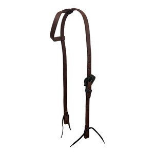 Showman Leather Single Ear Headstall w/ Guns & Roses Buckle