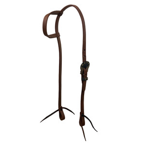 Showman Leather Single Ear Headstall w/ Cowboy Gambler Buckle Showman Leather Single Ear Headstall w/ Cowboy Gambler Buckle