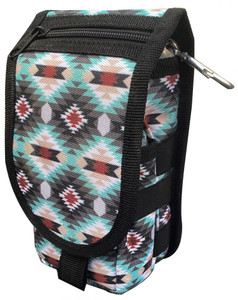 Showman Teal Aztec Print Cordura Nylon Cell Phone/Accessory Case Showman Teal Aztec Print Cordura Nylon Cell Phone/Accessory Case
