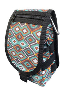 Showman Teal Diamond Aztec Print Cordura Nylon Cell Phone/Accessory Case Showman Teal Diamond Aztec Print Cordura Nylon Cell Phone/Accessory Case