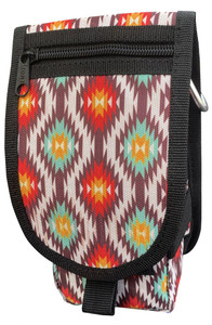 Showman Red & Brown Aztec Print Cordura Nylon Cell Phone/Accessory Case Showman Red & Brown Aztec Print Cordura Nylon Cell Phone/Accessory Case
