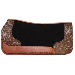 Showman 31" x 32" Cowhand Contoured Black Felt Saddle Pad Showman 31" x 32" Cowhand Contoured Black Felt Saddle Pad